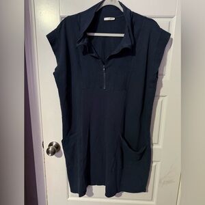 Navy Blue Midi Dress